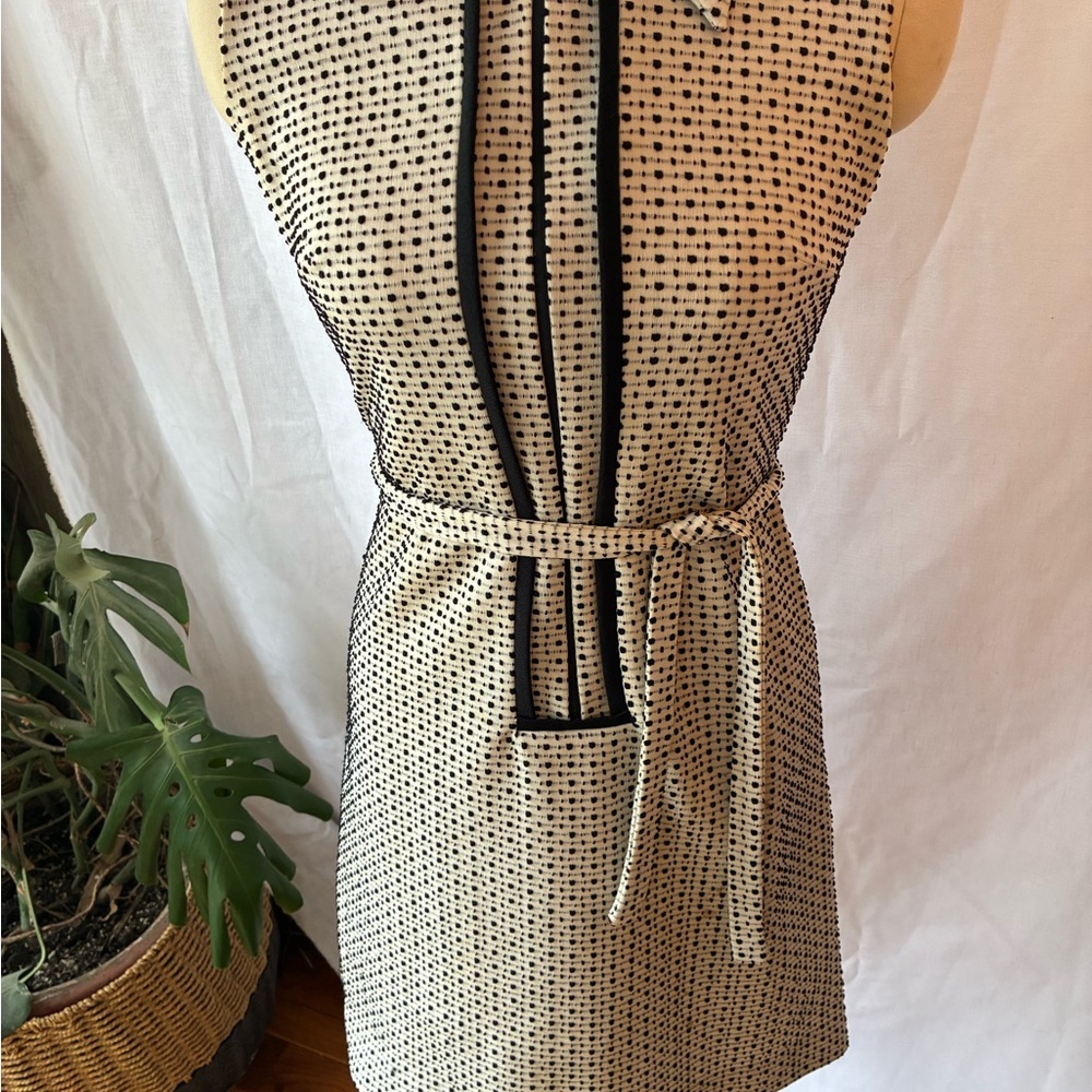 Elegant Black and White Women's Vintage Dress